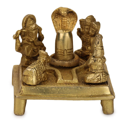 Devlok Shivling with Nandi And Shiv Parivar Idol - Swadesiicart