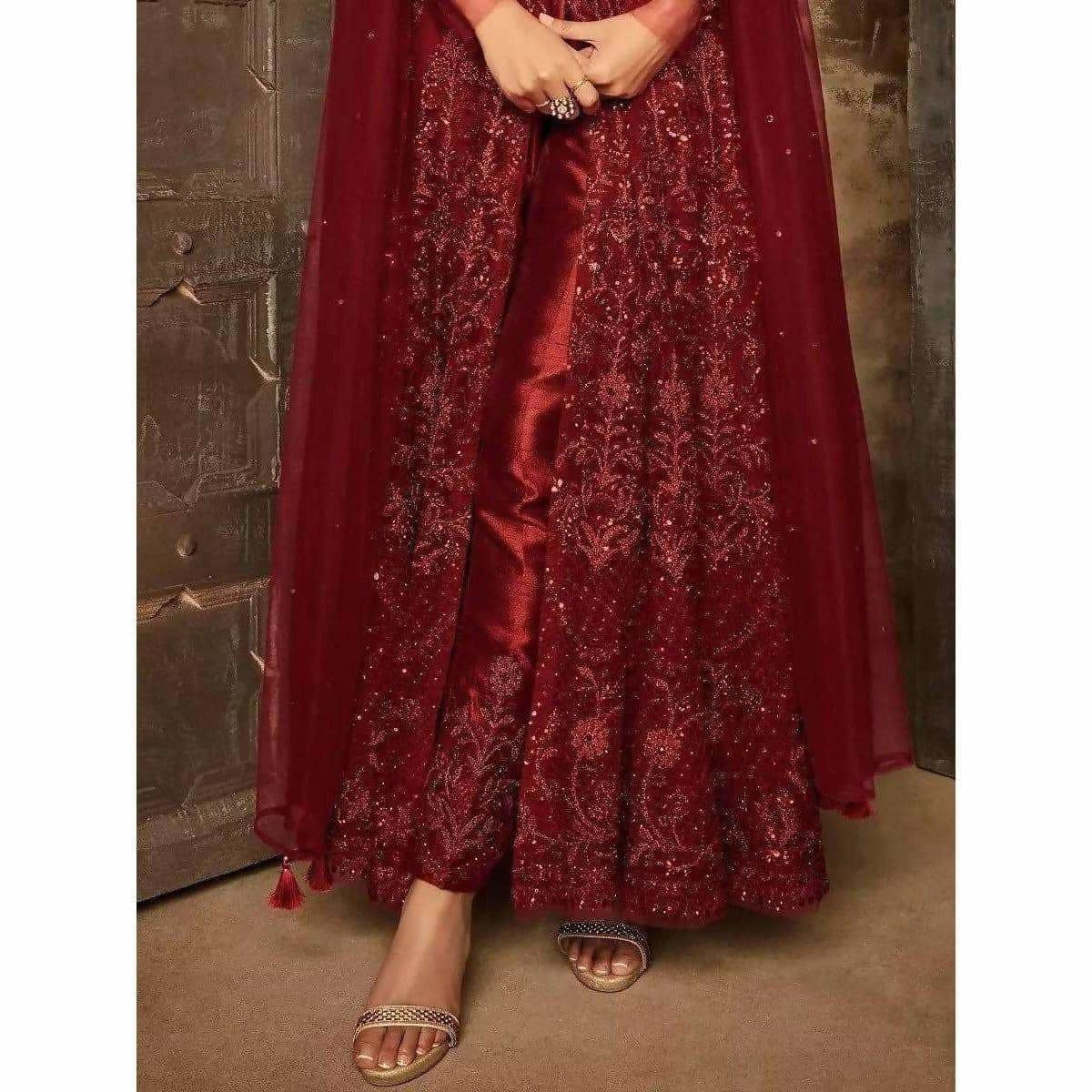 Maisha 7204 hit design on net fabric | Swadesiicart