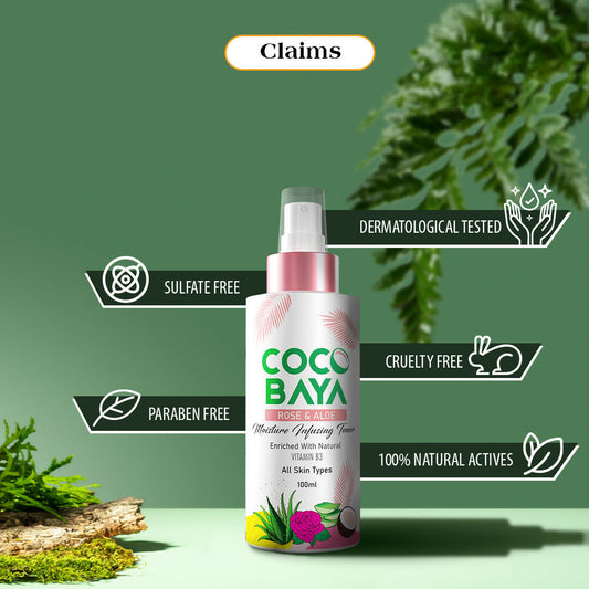 Cocobaya Rose and Aloevera Toner - Swadesiicart