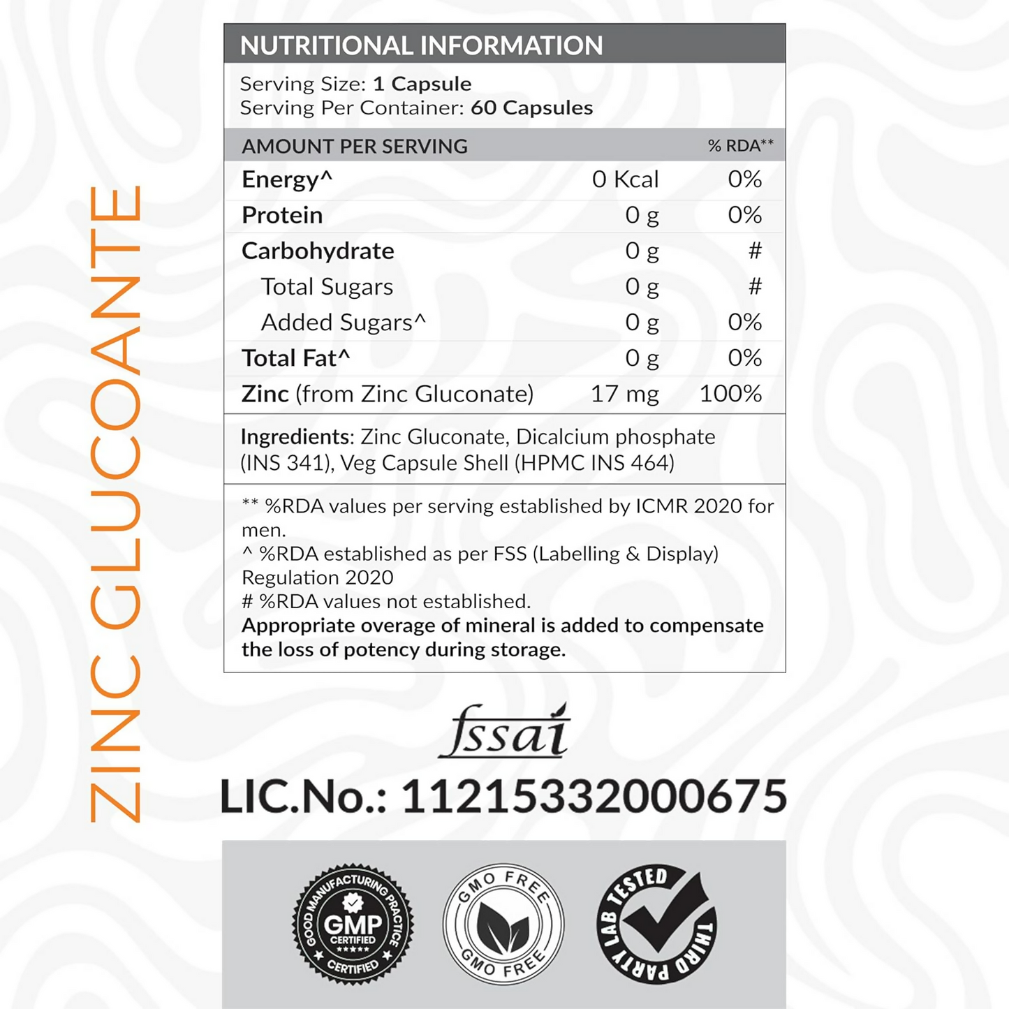 As-It-Is Nutrition Atom Zinc Gluconate Veg Capsules | Swadesiicart
