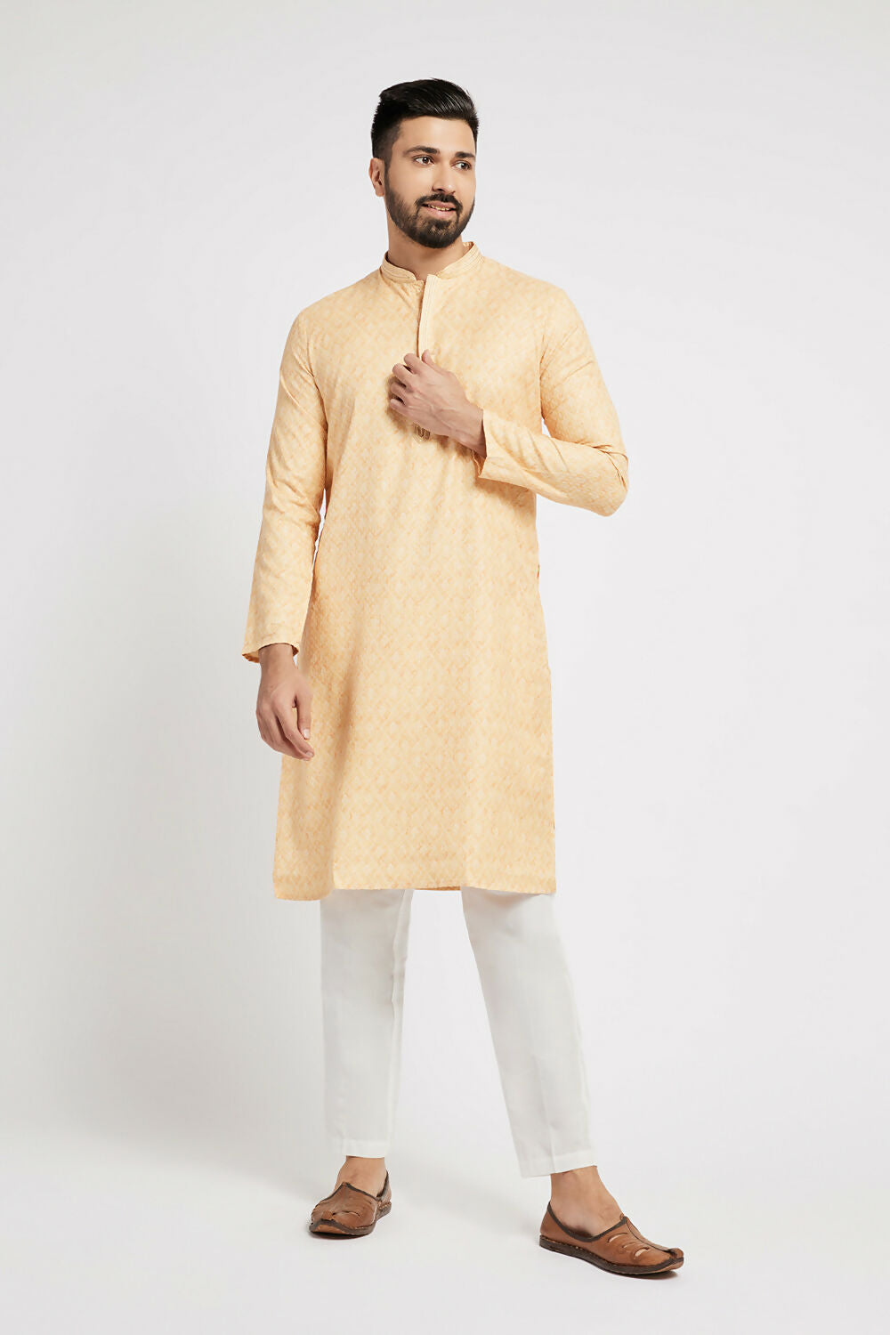 Ethnic India Yellow Men's Kurta | Swadesiicart