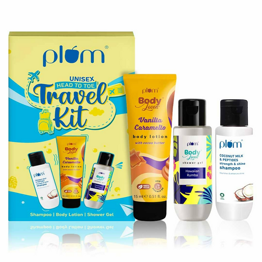 Plum Unisex Head To Toe Travel Kit - Swadesiicart