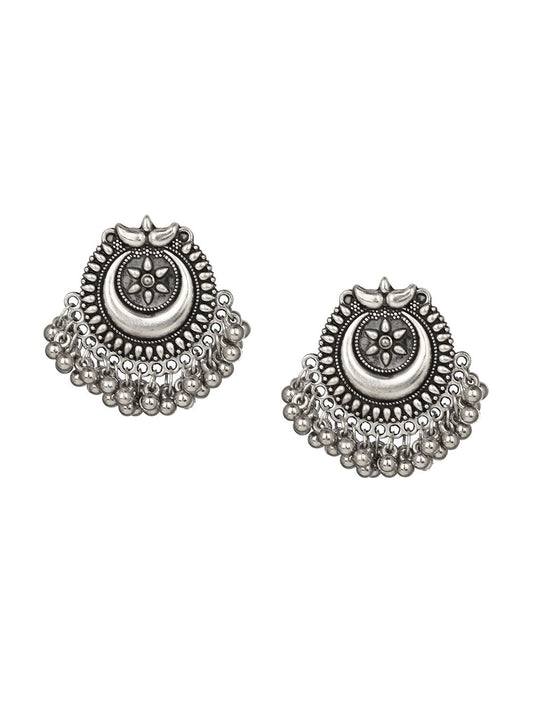 Cardinal Silver Oxidized Jewellery Set - Swadesiicart