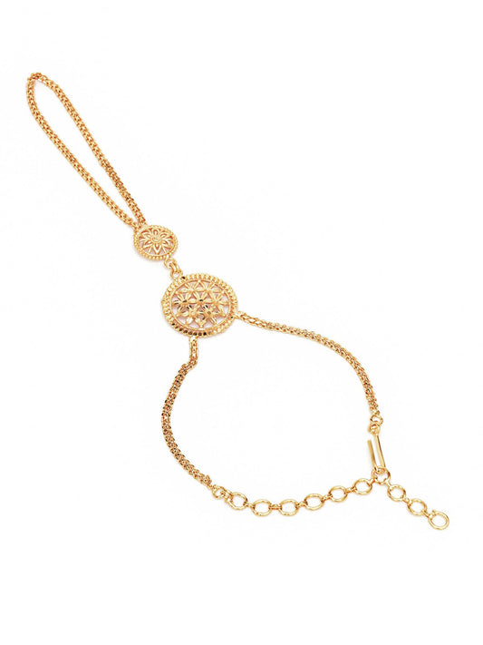 Golden Haathphool (Gold) - Ruby Raang | Swadesiicart