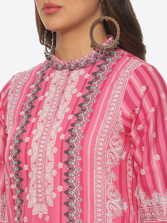 Biba Ethnic Motifs Printed Kurta - Swadesiicart