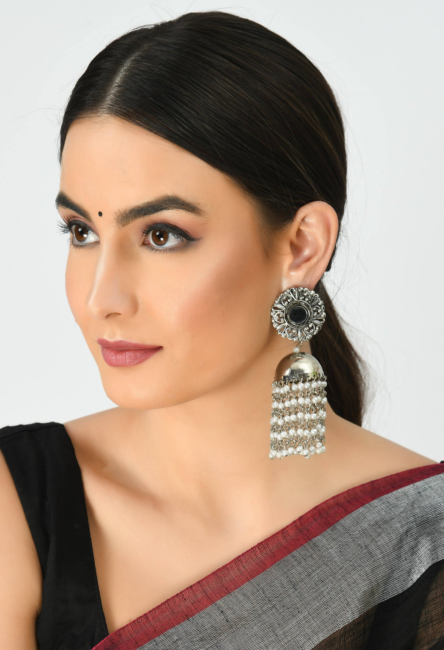 Mominos Fashion Johar Kamal Women's Earrings With Pearls Jhumkas - Swadesiicart