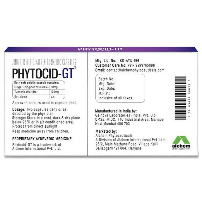 Alchem Life Phytocid -GT Capsules | Swadesiicart