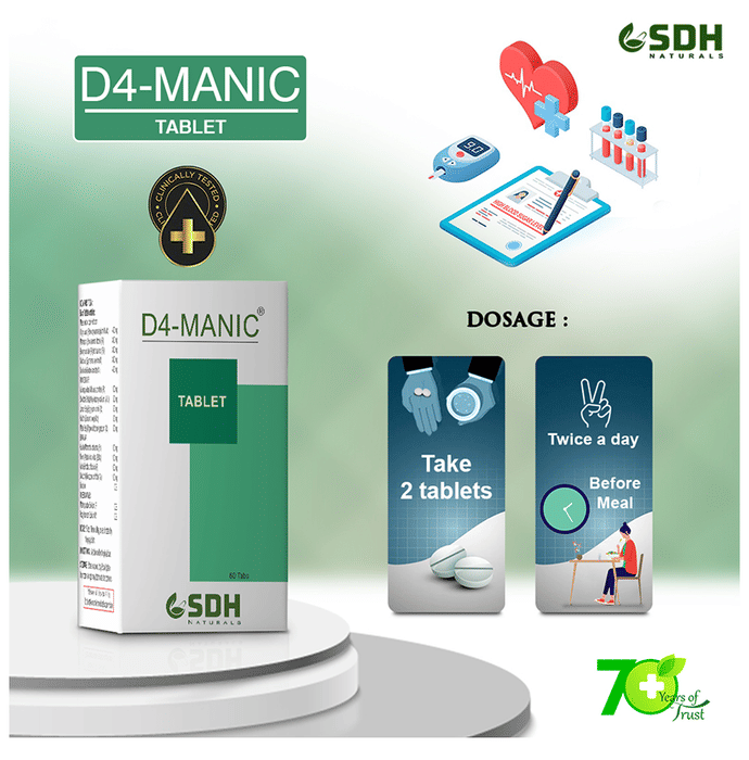 SDH Naturals D4-Manic Tablet | Swadesiicart