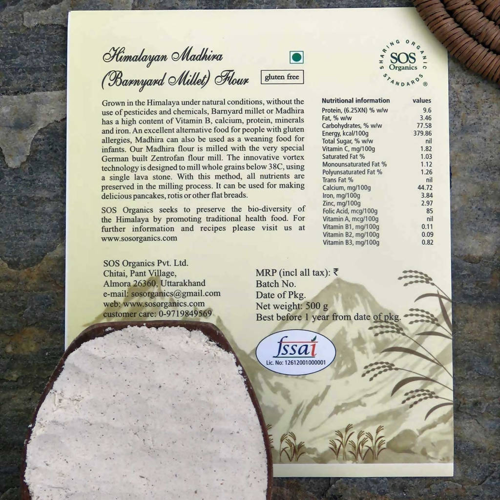 SOS Organics Himalayan Barnyard Millet Flour - Swadesiicart