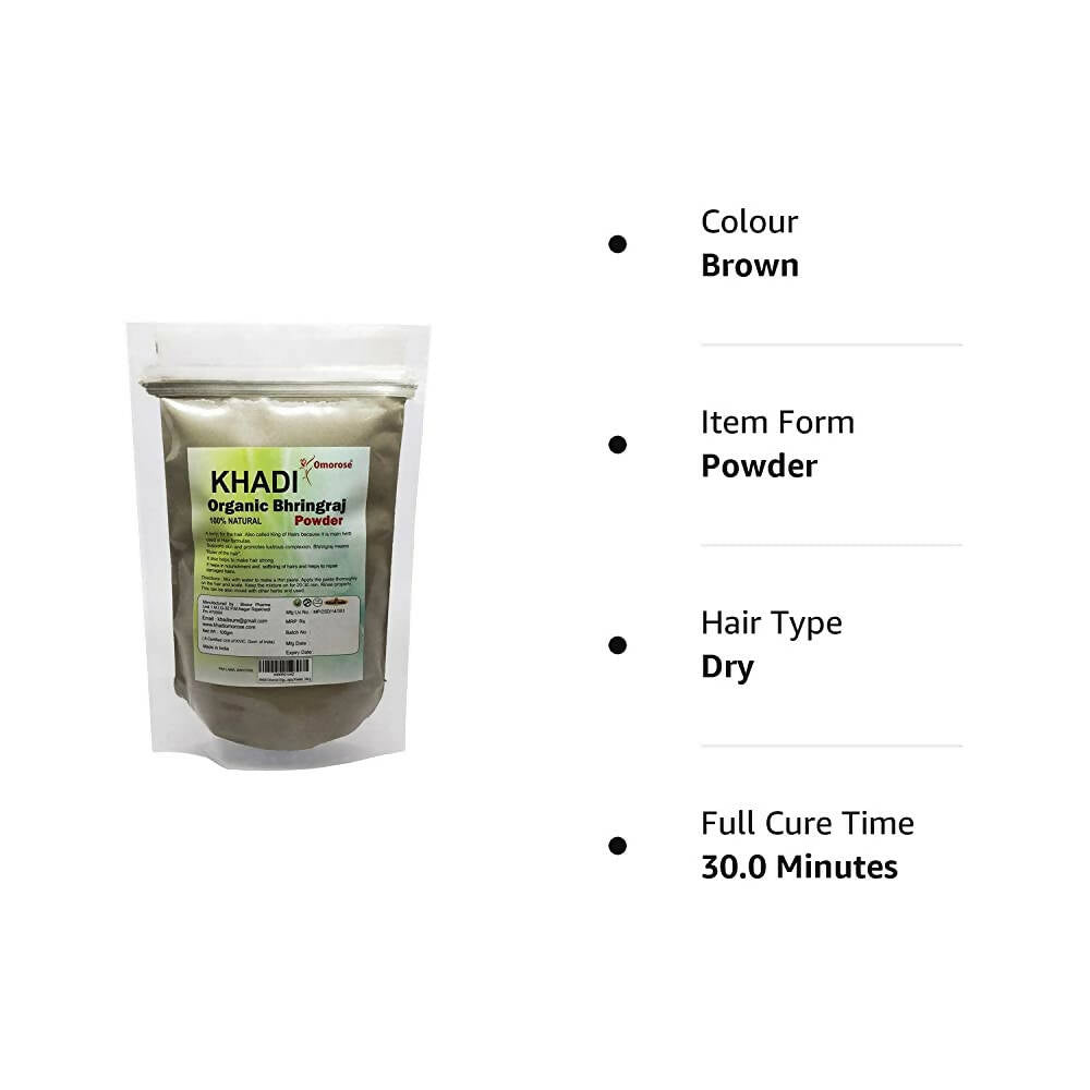 Khadi Omorose Organic Bhringraj Powder - Swadesiicart