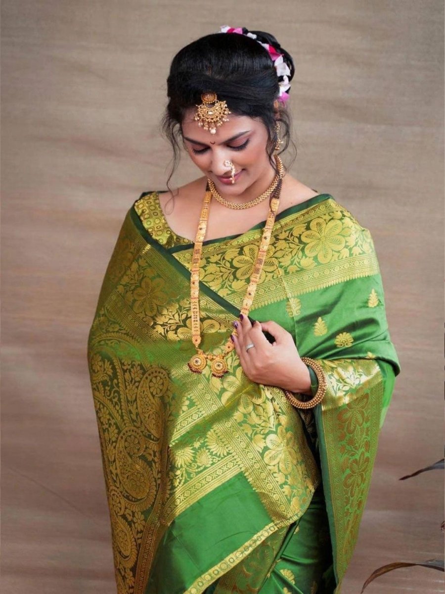 Anouk Ethnic Motifs Woven Design Zari Banarasi Saree | Swadesiicart