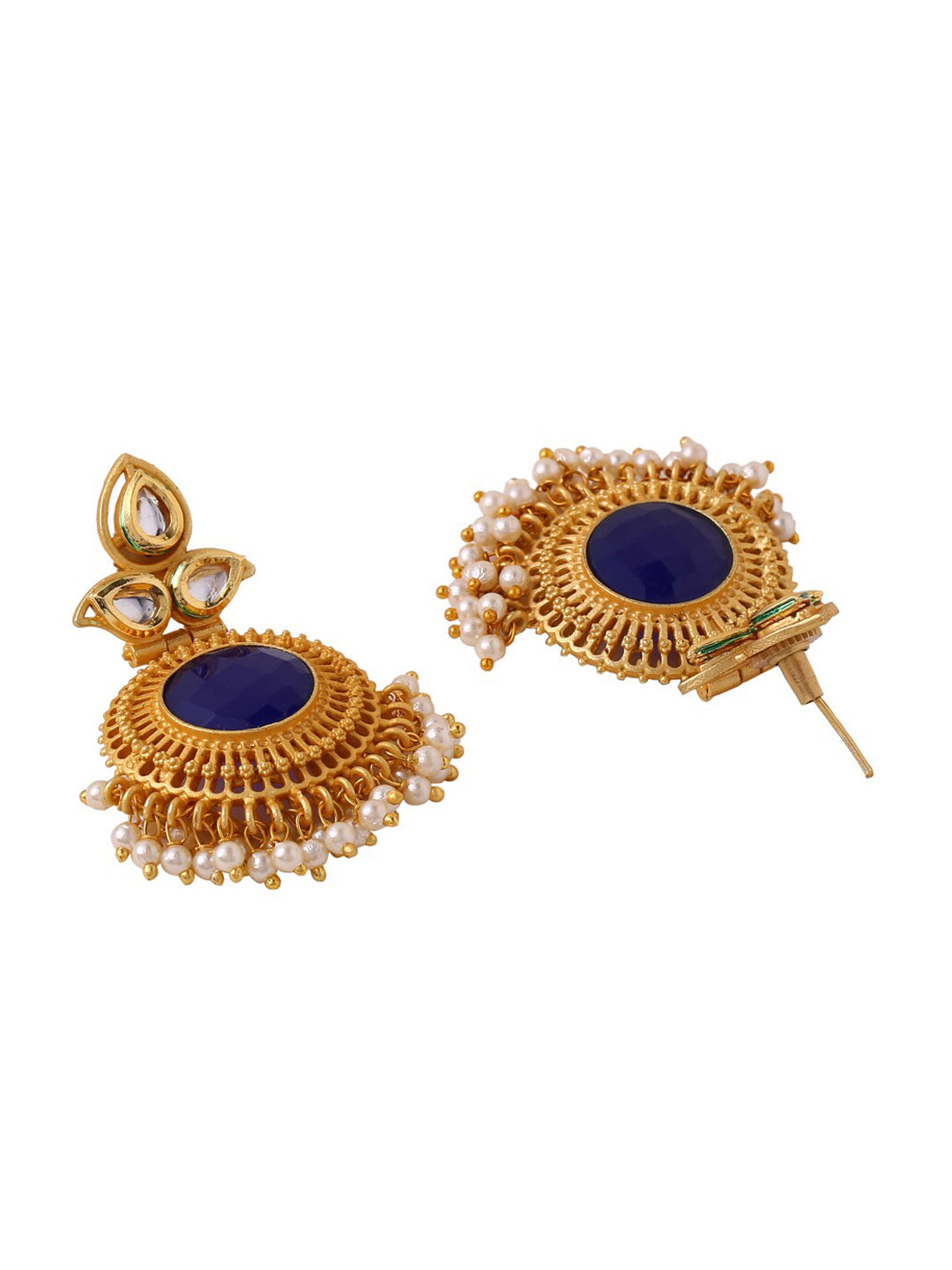 Shoshaa Woman Gold-Toned Contemporary Drop Earrings | Swadesiicart