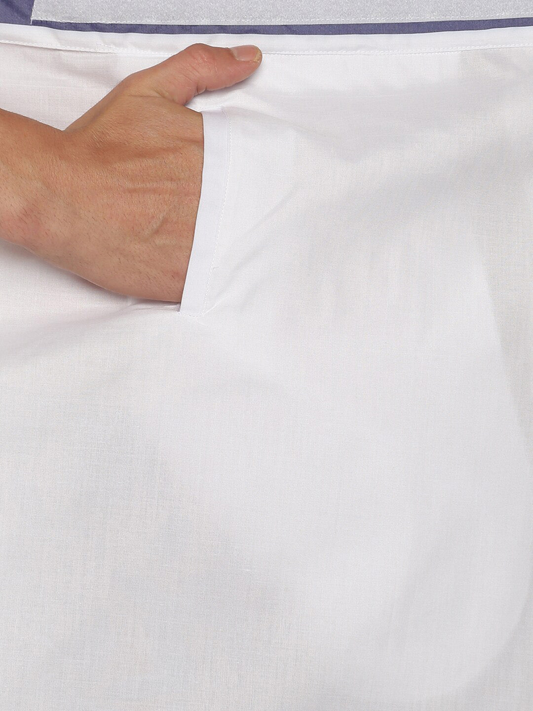 Sethukrishna Men White Solid Cotton Dhoti | Swadesiicart