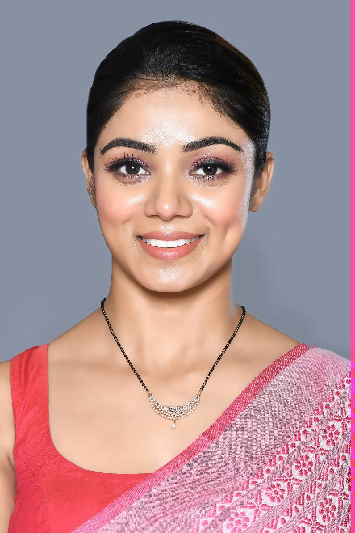 Joban Fashion Women Golden White Ad Mangalsutra With Chain And Without Earrings - Swadesiicart