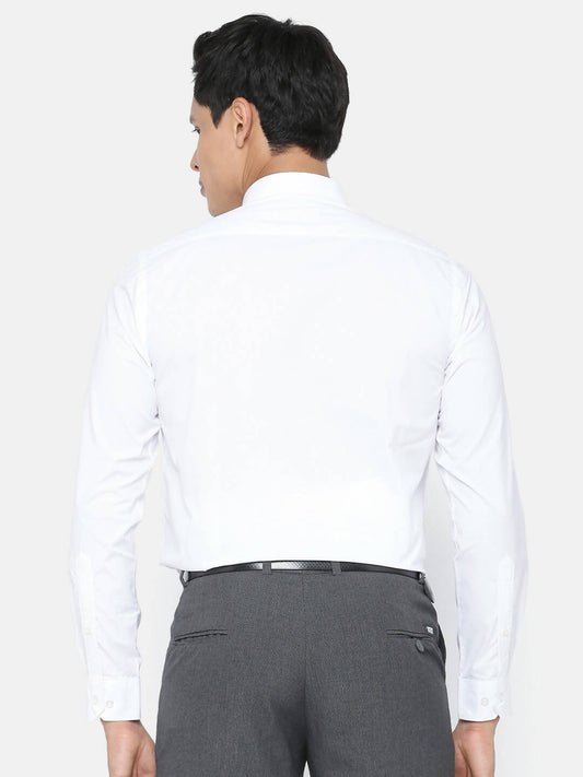 Ramraj Cotton Mens Full Sleeve Formal 100 % Cotton White Shirt | Swadesiicart