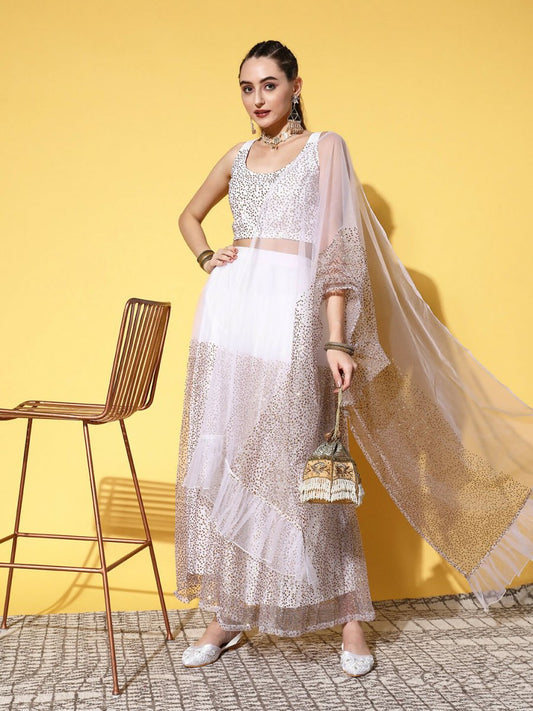 Ahalyaa women's wear Traditional wear lehenga choli - White | Swadesiicart