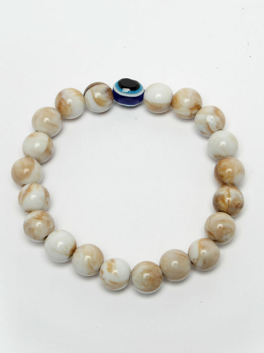 NVR Men & Women Marble Evil Eye Adjustable Bracelet - Swadesiicart