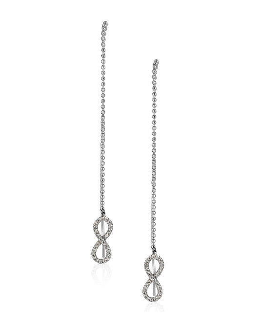 Gold-Polished Half Hoop Earring With Dangling Cz Stone For Women - Wahe Jewels - Swadesiicart