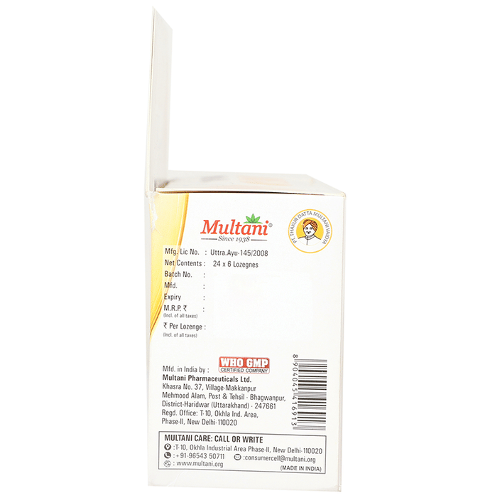 Multani Kuka-D Cough Lozenges Lemon with Honey | Swadesiicart