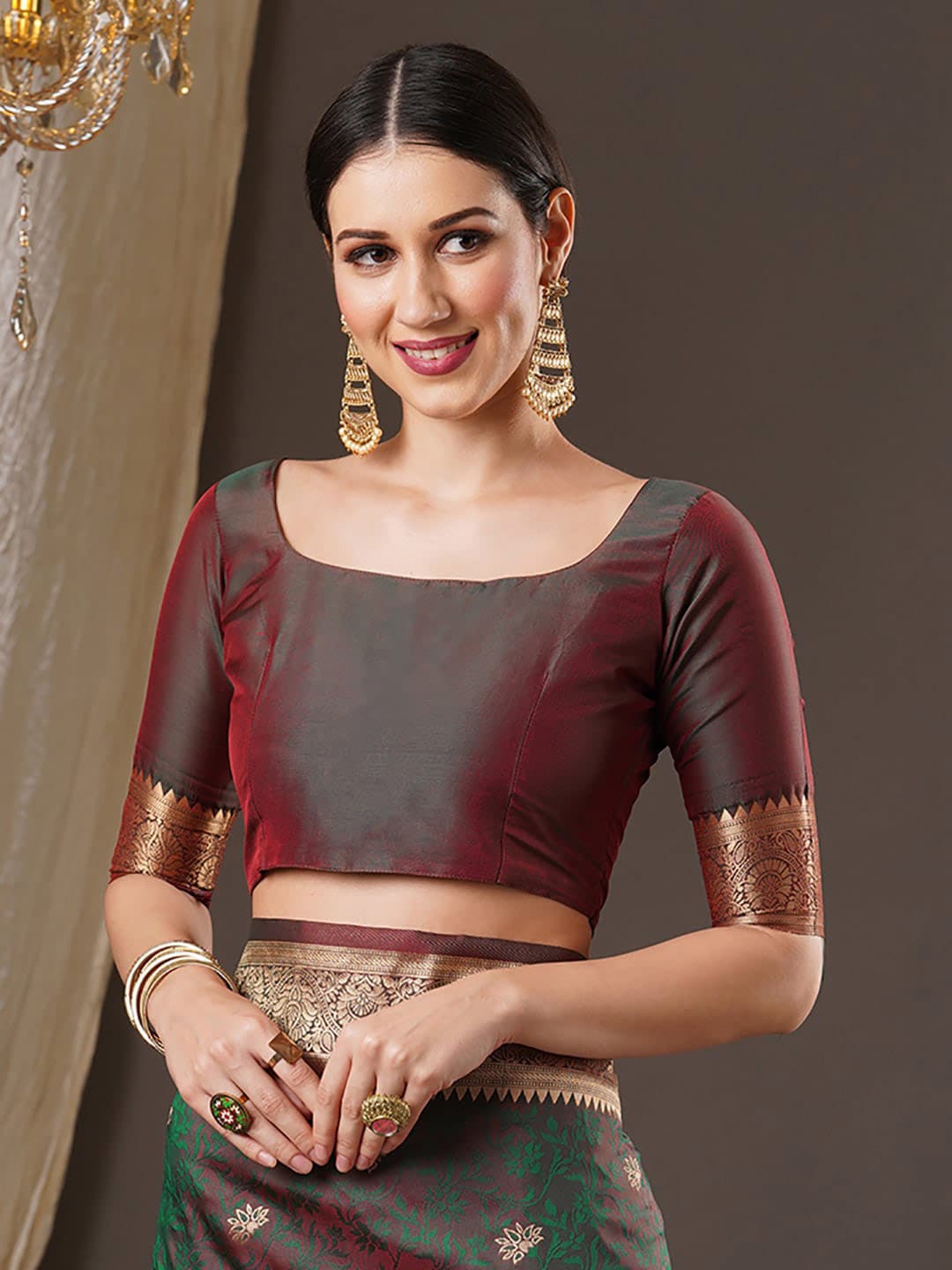 Anouk Woven Design Zari Banarasi Saree | Swadesiicart