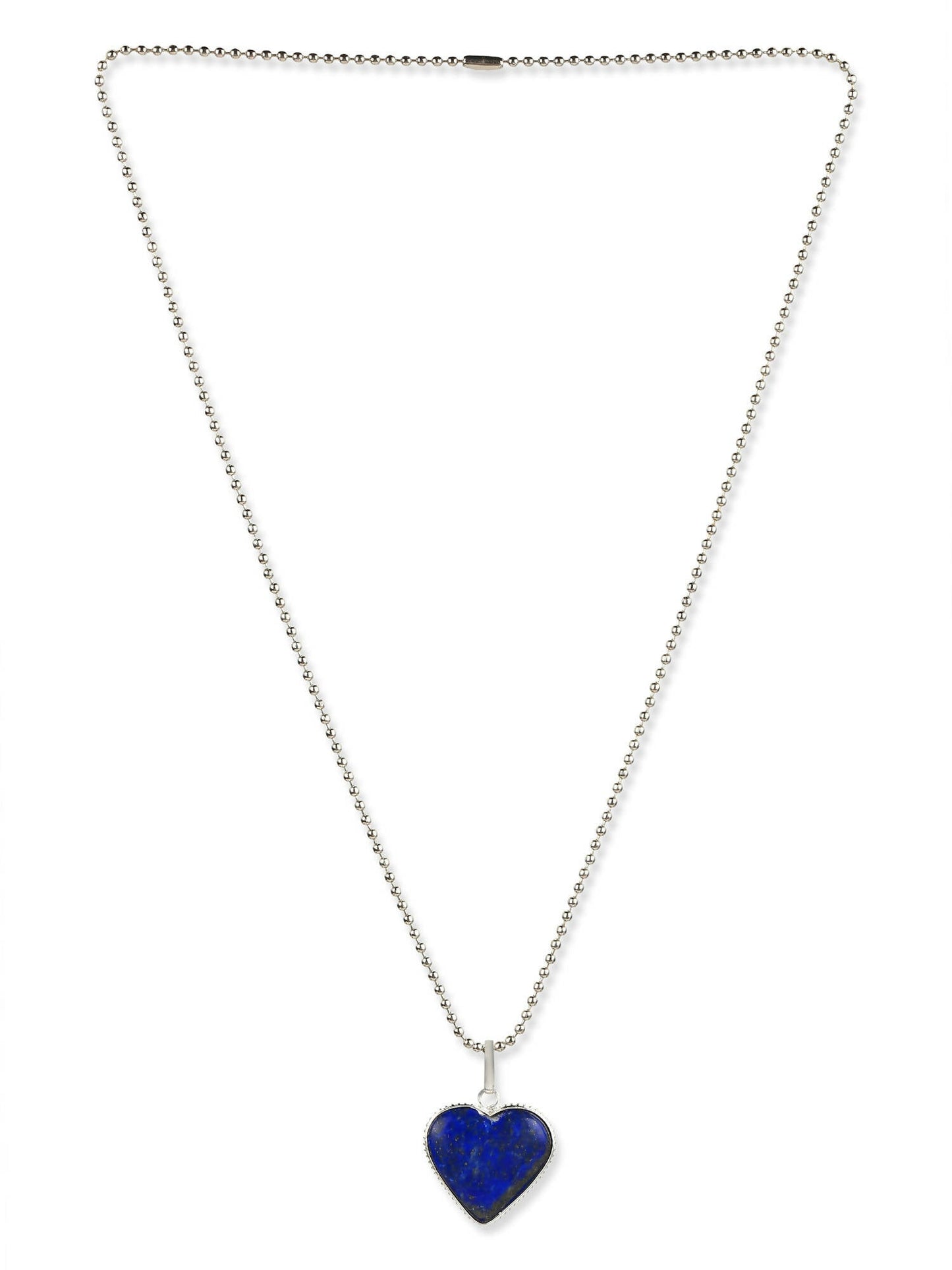 Women's Silver-Toned Blue Silver-Plated Handcrafted Chain - Ruby Raang | Swadesiicart