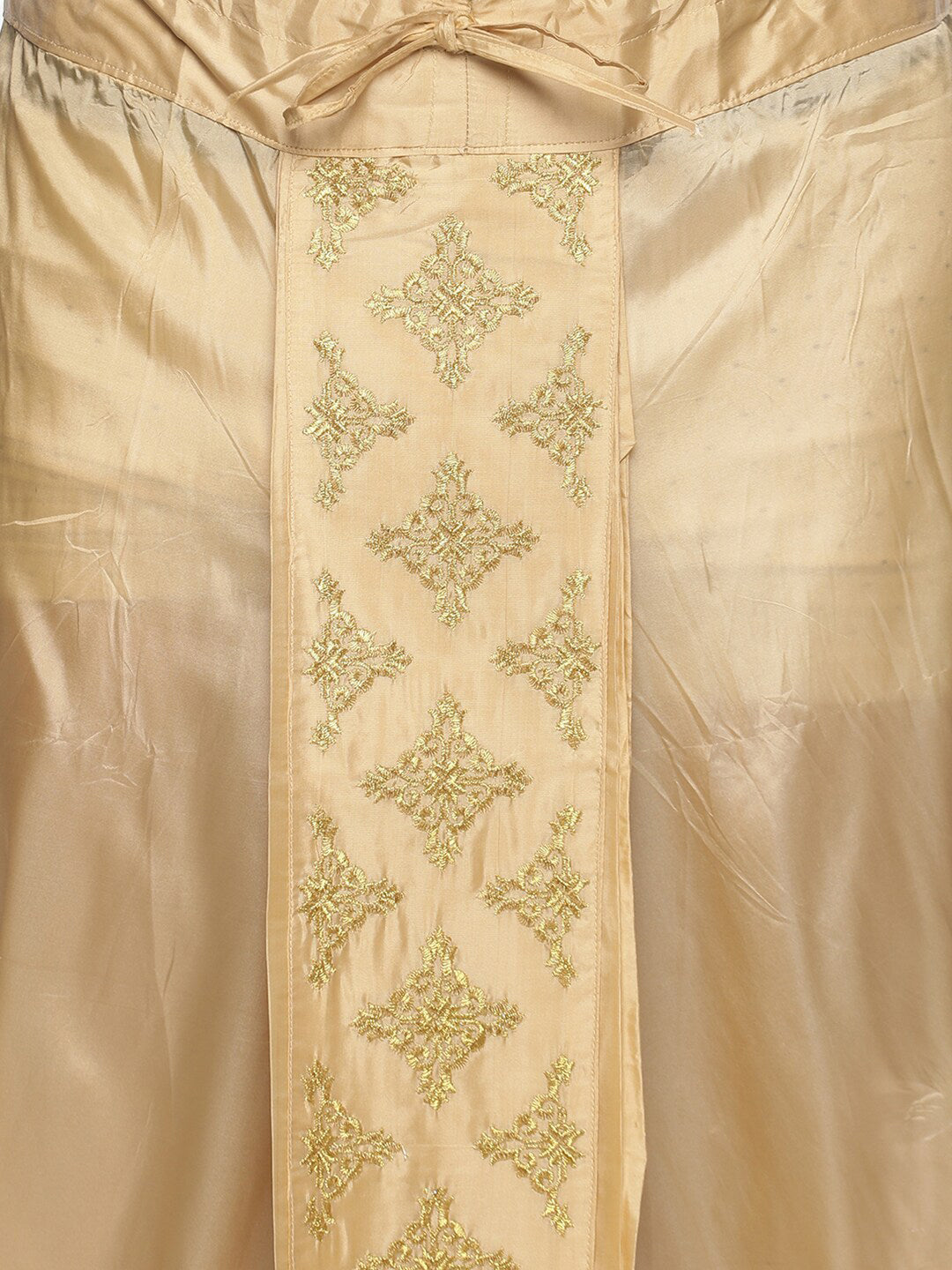 Sethukrishna Golden Embroidered Dhoti Pant For Men | Swadesiicart