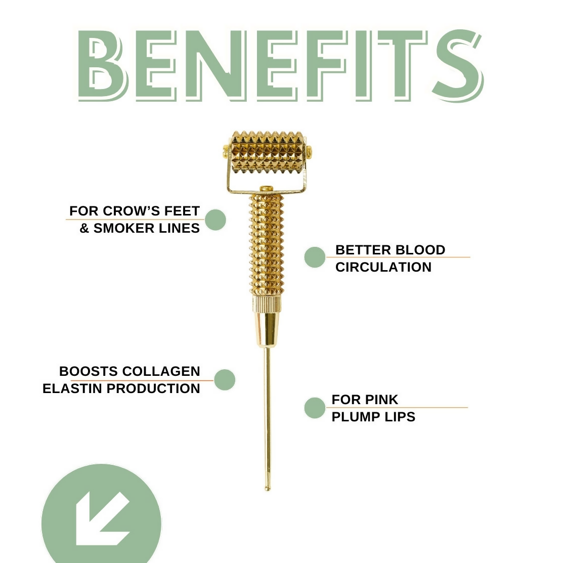House of Beauty Gold Collagen Roller - Swadesiicart