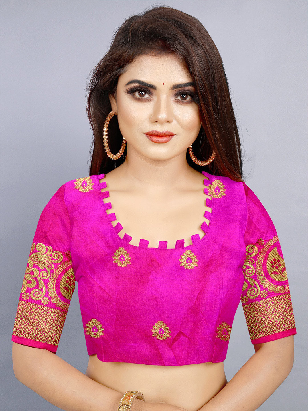 Kalini Ethnic Motifs Zari Jute Silk Banarasi Saree | Swadesiicart