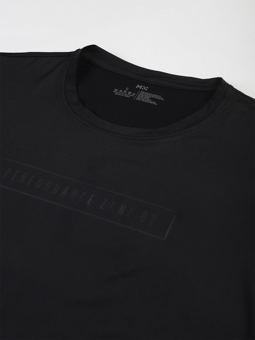 MKH Women Black Typography Dri-FIT Polyester Round Neck Sports T-shirt - Swadesiicart
