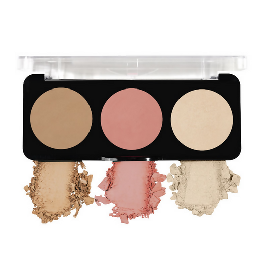 Swiss Beauty Cheek-A-Boo 3 In 1 Blusher Contour & Highlighter - 1