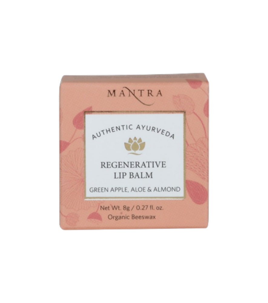 Mantra Herbal Regenerative Lip Balm Green Apple, Aloe & Almond - Swadesiicart