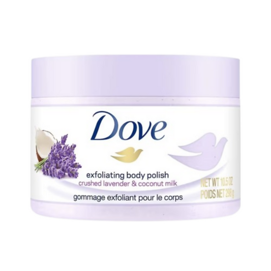 Dove Exfoliating Body Polish Scrub With Crushed Lavender And Coconut Milk - Swadesiicart