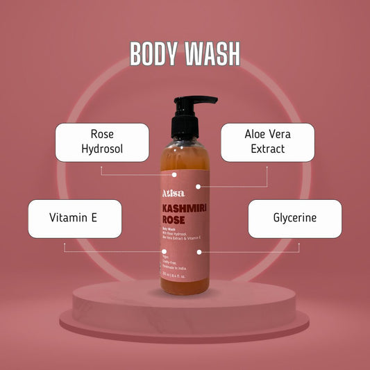 Atisa Kashmiri Rose Body Wash | Swadesiicart