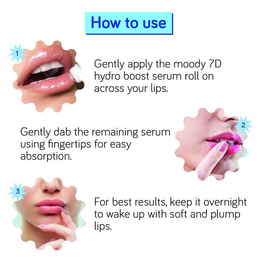 Moody 7D Hydro Burst Lip Serum Roll-On - Swadesiicart