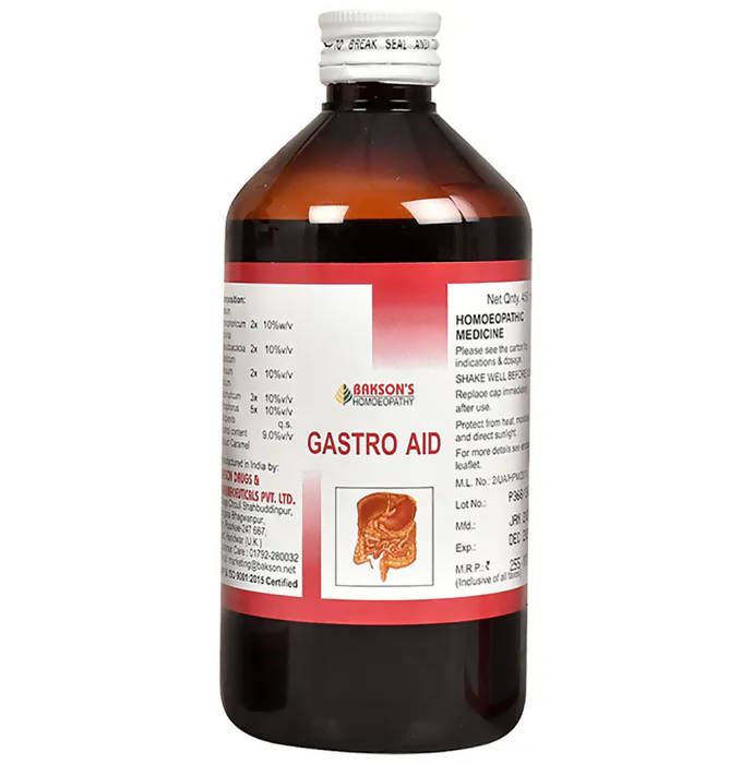 Bakson's Homeopathy Gastro Aid Syrup Sugar Free - Swadesiicart