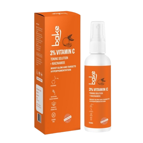 Bake 3% Vitamin C Toner With Niacinamide For Brightening & Glowing Skin | Swadesiicart