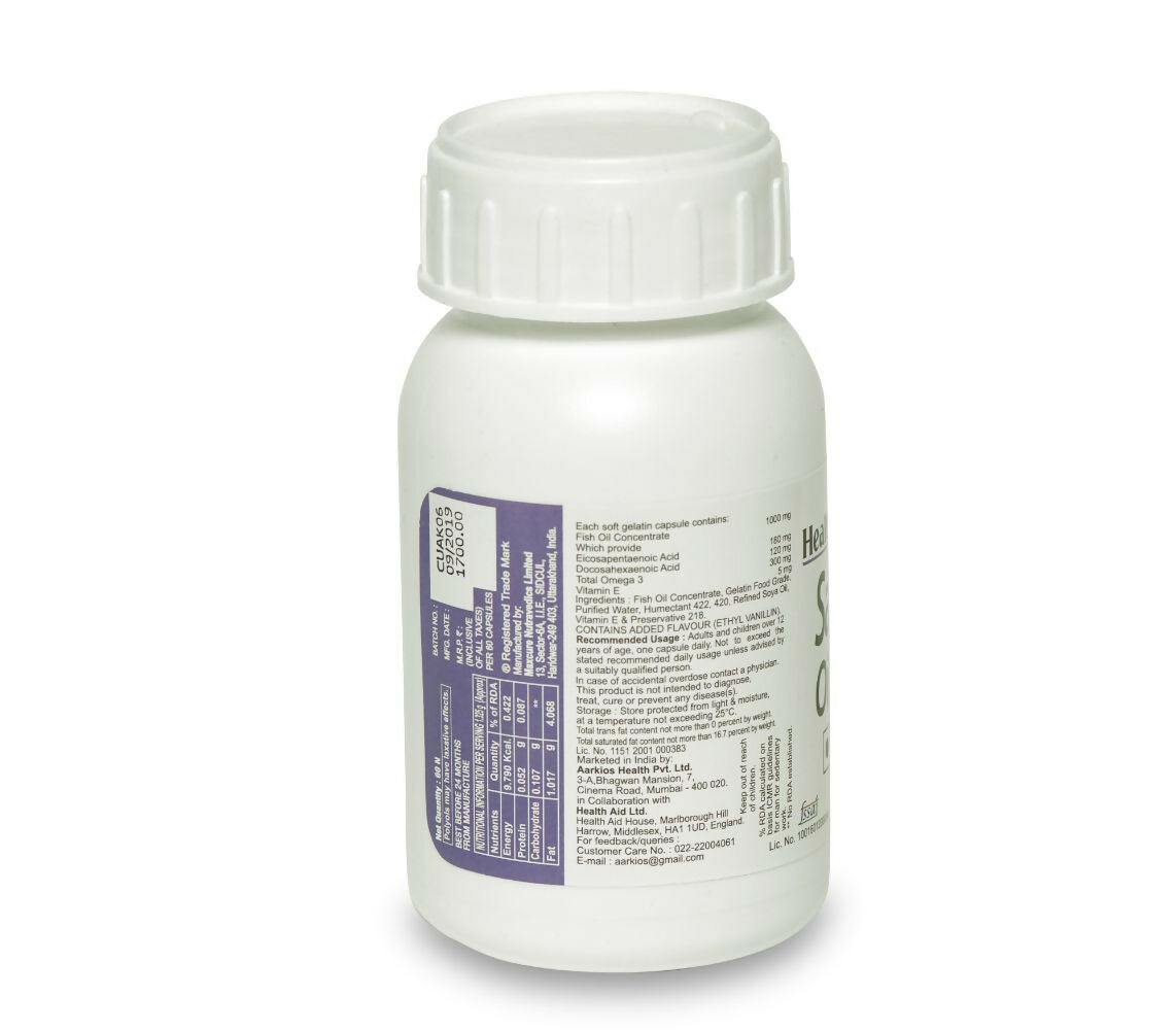 HealthAid Salmon Oil 1000 mg Capsules - Swadesiicart