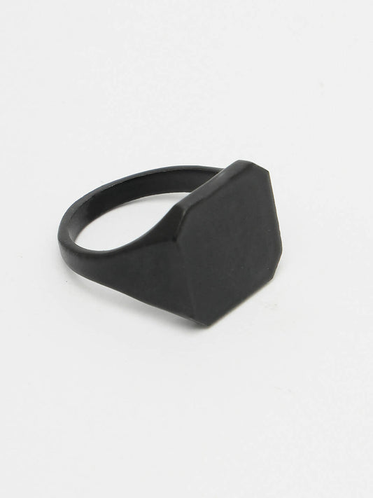 NVR Men's Black Metal Ring - Distacart