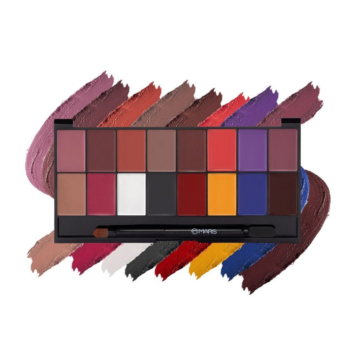 MARS Cosmetics Infinity Lip Palette with Spatula cum Applicator - 01 Multicolor - Swadesiicart