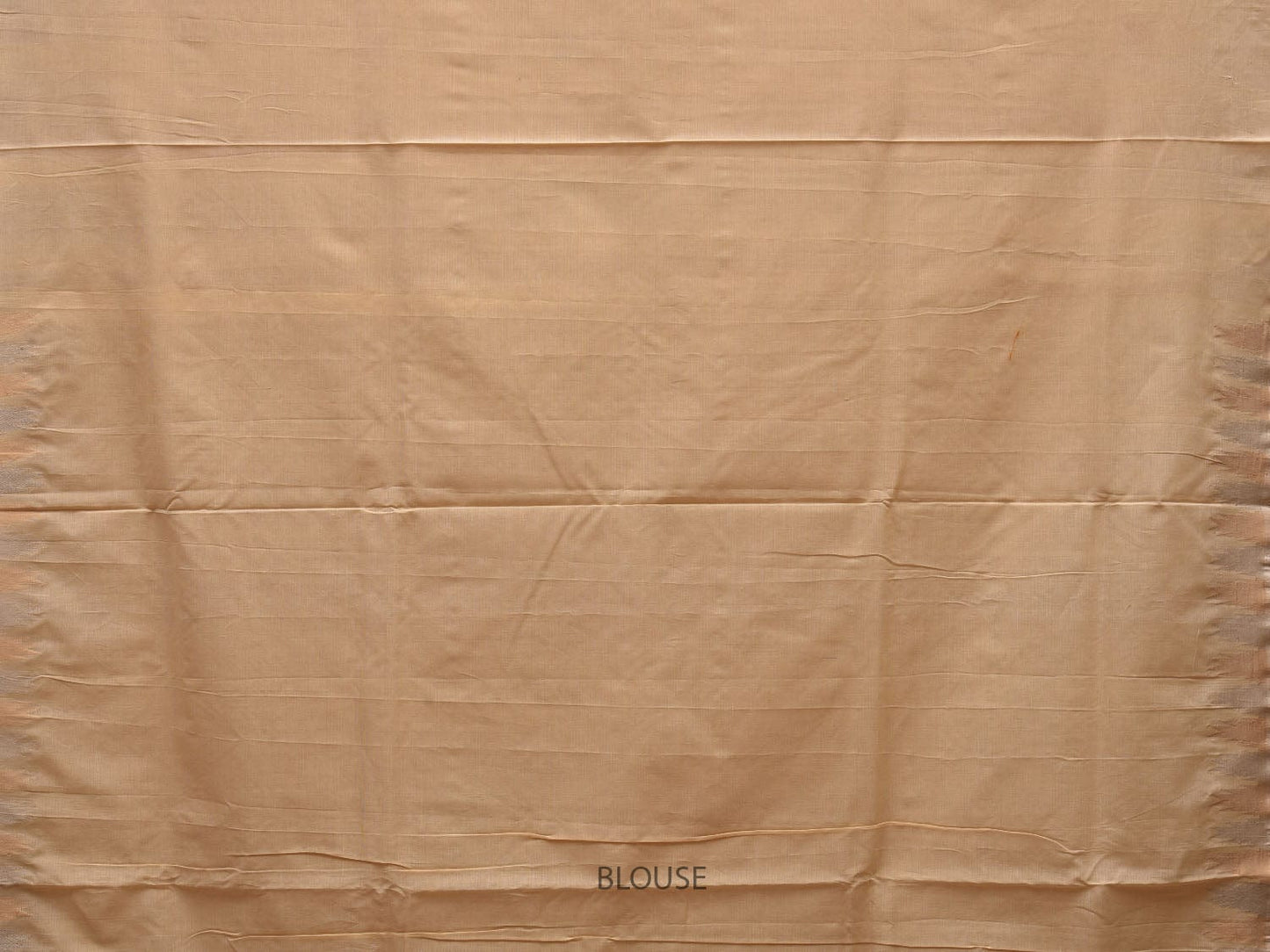Beige Khadi Cotton Handloom Saree with Temple Border Design - Global Threads | Swadesiicart