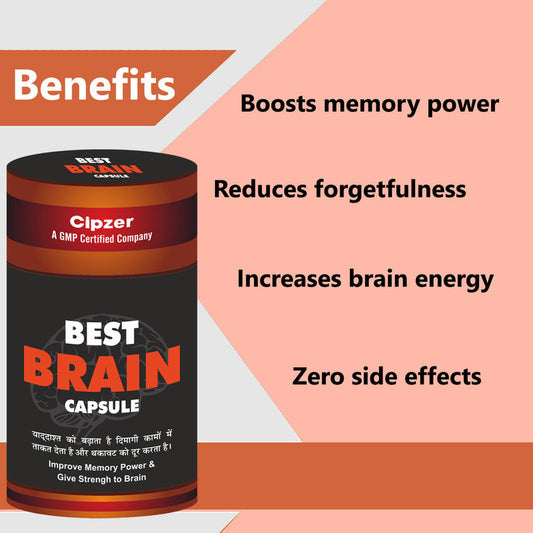 Cipzer Best Brain Capsules - Swadesiicart