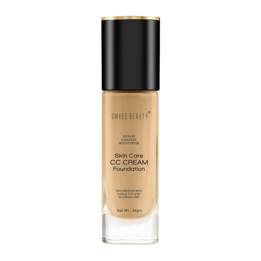 Swiss Beauty Skin Care CC Cream Liquid Foundation - 6 Beige Sand | Swadesiicart