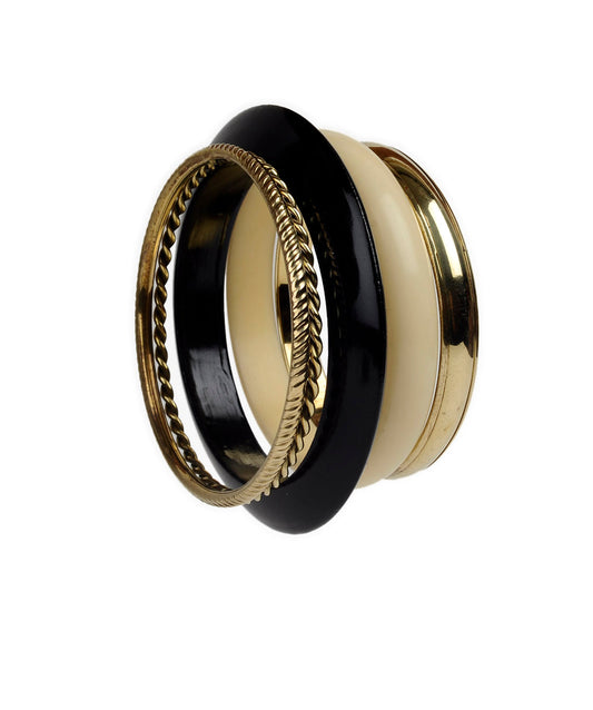 Brass Alloy Designer Brass Five Bangle Set - The Pari - The Pari - Dinesh Associates