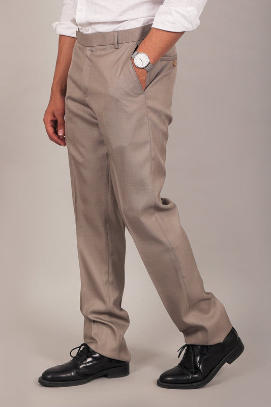 Bluebird Men's Grey Formal Trousers | Swadesiicart