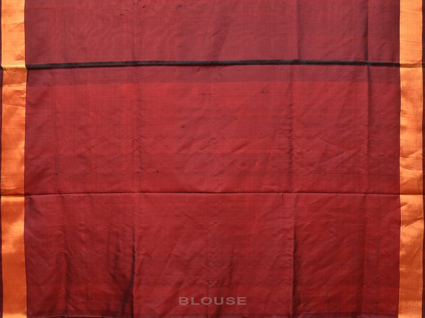 Brown Uppada Silk Handloom Saree with One Side Border Design - Global Threads | Swadesiicart