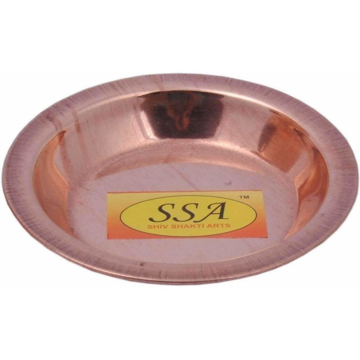 Handmade Pure Copper Kalash Lota With Lid Copper Kalash (Height: 6.5 inch, Brown) - Swadesiicart