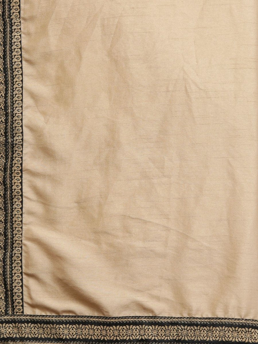 Ahalyaa Women's Black Poly Silk Printed Kurta Pant With Dupatta | Swadesiicart