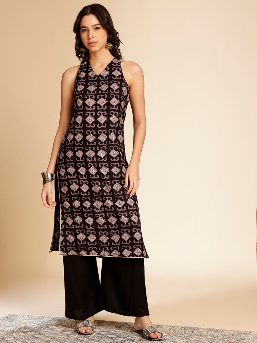 Anouk Ethnic Motifs Printed Kurta - Swadesiicart