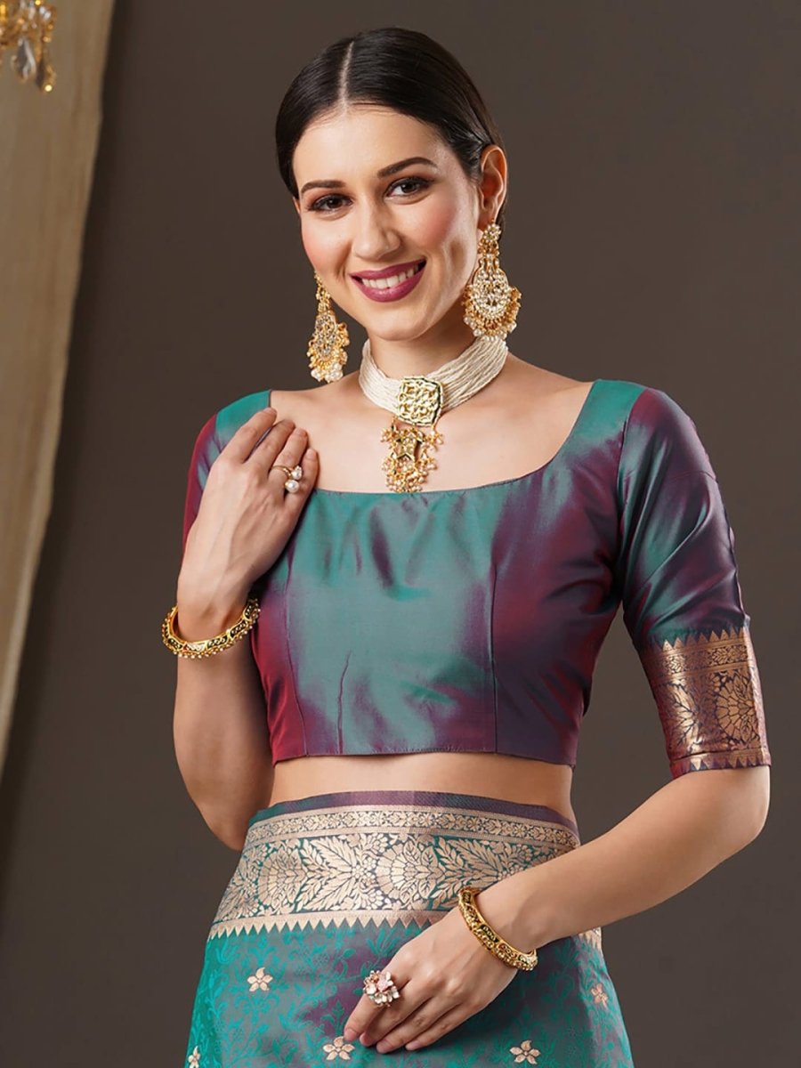 Anouk Woven Design Zari Banarasi Saree | Swadesiicart