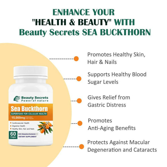 Beauty Secrets Himalayan Sea Buckthorn Capsules - Swadesiicart